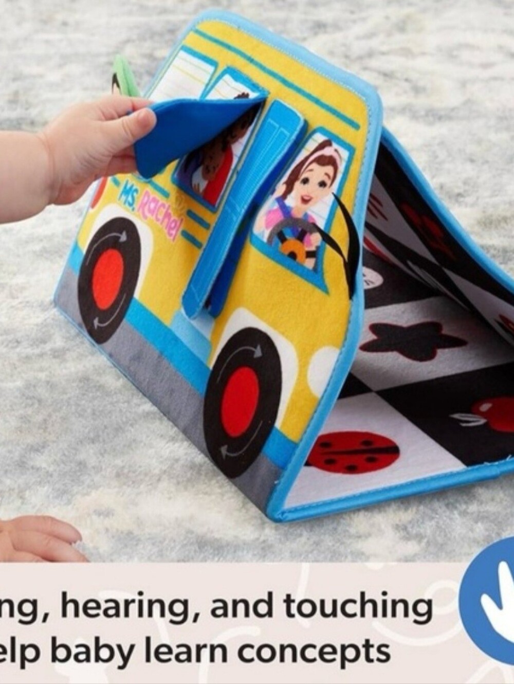 Ms. Rachel Official Baby Tummy Time Activity Bus Folding Play Mat Mirror - NEW - Picture 7 of 10